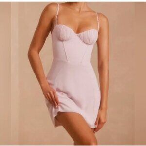 NWT - OH POLLY ELWIRA GEORGETTE A-LINE CORSET MINI DRESS